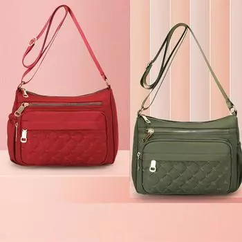 Женская сумка через плечо большой вместимости, водонепроницаемая и износостойкая, с несколькими карманами, для поездок на работу и отдыха на открытом воздухе