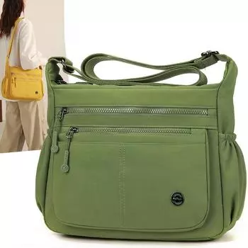 Женская сумка через плечо большой вместимости с несколькими отделениями, легкая сумка через плечо красный