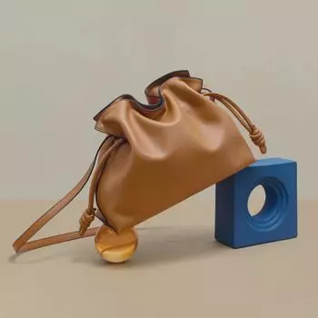 Женская сумка через плечо Cloud из натуральной кожи - модная, большая вместимость, сумка на удачу со шнурком 30cm x 13cm x 22cm зелёный