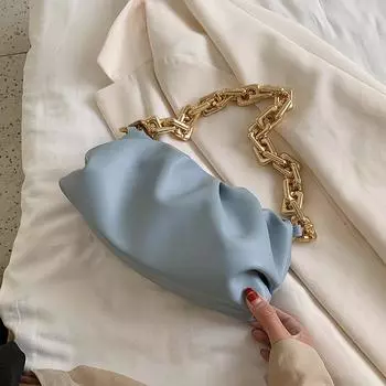 Женская сумка через плечо Cloud, новая модная легкая роскошная сумка-цепочка с текстурой, однотонная, простая, универсальная, женская сумка через плечо
