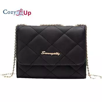 Женская сумка через плечо Cozy Up, сумка с ромбовидной сеткой, сумка для органов, сумка через плечо чёрный