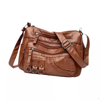 Женская сумка через плечо Crossbody Женская сумка-тоут для весеннего отдыха на свежем воздухе коричневый