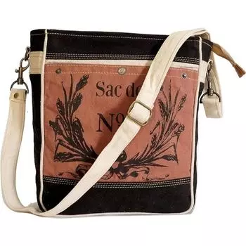 Женская сумка через плечо Debonair из переработанного холста и кожи.