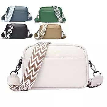 Женская сумка через плечо для мобильного телефона Кожаная сумка через плечо Женская сумка через плечо для мобильного телефона Женские маленькие современные сумки с 3 отделениями One Size чёрный