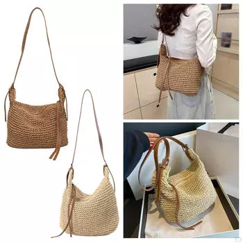 Женская сумка через плечо для пляжа на день рождения на открытом воздухе кофейный