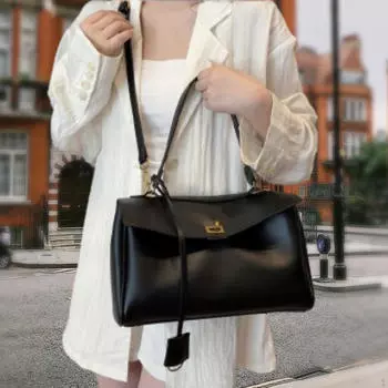 Женская сумка через плечо для покупок на день рождения на открытом воздухе чёрный