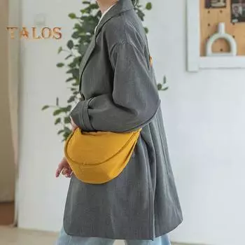 Женская сумка через плечо для путешествий и поездок на работу, однотонная сумка через плечо в форме пельменя с регулируемым плечевым ремнем, водонепроницаемая износостойкая молния зелёный