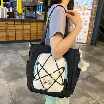 Женская сумка через плечо для студентов, сумка через плечо, сумка-тоут фиолетовый