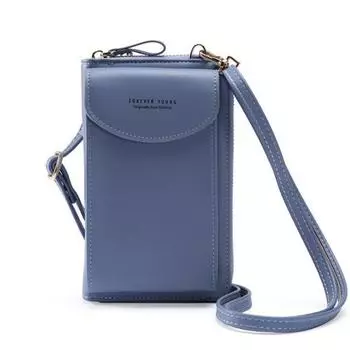 Женская сумка через плечо для телефона, маленькая сумка через плечо, кожаная сумка на молнии, держатель для карт розовый