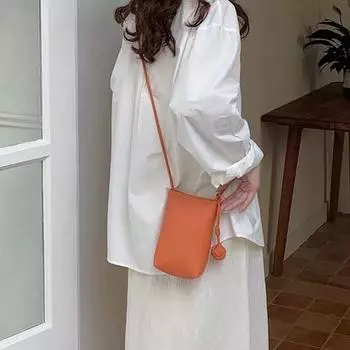 Женская сумка через плечо для телефона, однотонная мини-сумка-мессенджер, маленькая сумка через плечо для сотового телефона для повседневных выходов на улицу для шопинга чёрный