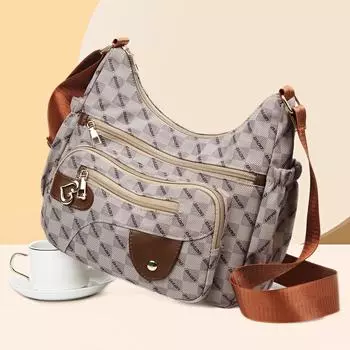 Женская сумка через плечо, дорожная сумка для матери среднего возраста, сумка через плечо с буквенным принтом хаки