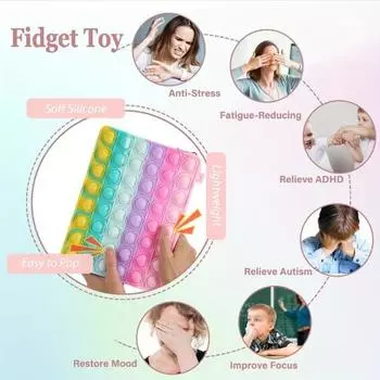 Женская сумка через плечо, градиентный цвет, регулируемый ремешок, застежка-молния, снимающие стресс пузырьки, съемная пряжка