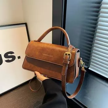 Женская сумка через плечо High Sense, модная ручная сумка через плечо, маленькая квадратная сумка, практичный кошелек с текстурой чёрный