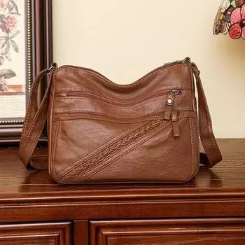 Женская сумка через плечо и через плечо из искусственной кожи, маленькая квадратная сумка, повседневные сумки на молнии с прочной молнией высокого качества