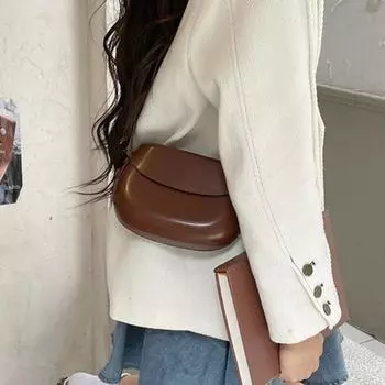 Женская сумка через плечо из гладкой искусственной кожи, водонепроницаемая однотонная регулируемая сумка через плечо, легкая портативная маленькая женская сумка с магнитной застежкой красный