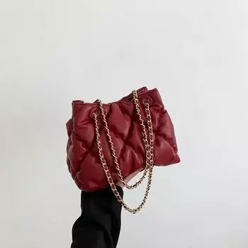 Женская сумка через плечо из искусственной кожи с бриллиантами, прочная сумка на цепочке, высокое качество, новая мода