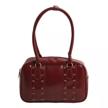 Женская сумка через плечо из искусственной кожи Бостонская сумка через подмышку Сумки с верхней ручкой(коричневый)