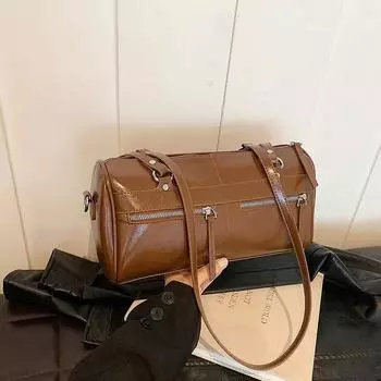 Женская сумка через плечо из искусственной кожи с застежкой-молнией, высококачественный трендовый дизайн, многофункциональная милая сумка через плечо для женщин чёрный