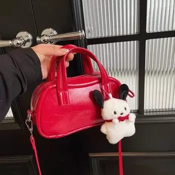 Женская сумка через плечо из искусственной кожи на молнии, однотонная, мягкая, универсальная, простая, элегантная, высокого качества