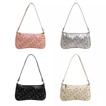 Женская сумка через плечо из искусственной кожи с бантом, однотонный кошелек-клатч с регулируемым ремешком, сумка-портмоне для поездок на работу и путешествий чёрный