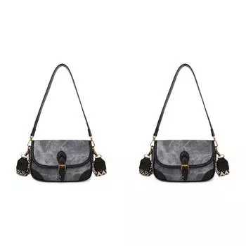 Женская сумка через плечо из искусственной кожи Chic Hobo Bag Patchwork Vintage Sling Bag (синий)