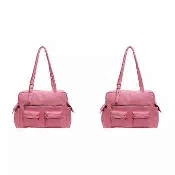 Женская сумка через плечо из искусственной кожи с несколькими карманами и подмышкой для путешествий (Красная роза)