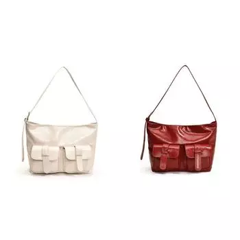 Женская сумка через плечо из искусственной кожи с множеством карманов для путешествий(белый)