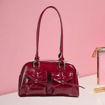 Женская сумка через плечо из искусственной кожи, повседневные женские кошельки для поездок на работу и обратно Red