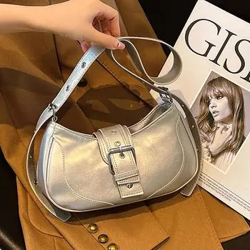 Женская сумка через плечо из искусственной кожи, шикарная сумка через плечо, пикантная женская сумка в стиле панк, простая женская сумка через плечо