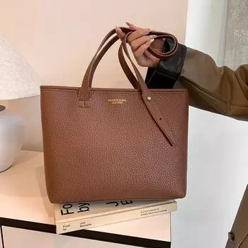 Женская сумка через плечо из искусственной кожи большой вместимости в стиле ретро и простота в элегантном стиле, прочная, новая