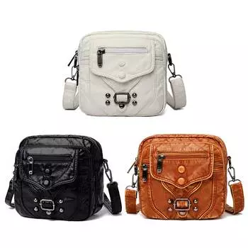 Женская сумка через плечо из искусственной кожи, женская сумка-мессенджер, большая вместимость, износостойкая, модная, с регулируемым ремешком, кошельки для повседневных покупок белый