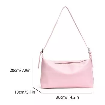 Женская сумка через плечо из искусственной кожи, большая простая сумка-мессенджер для путешествий на открытом воздухе (розовый)