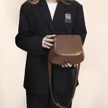 Женская сумка через плечо из искусственной кожи в стиле ретро, однотонная, универсальная, повседневная, с текстурой, маятниковая, женственная, квадратная, новая