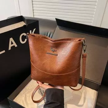 Женская сумка через плечо из искусственной кожи, сумка через плечо для матери коричневый