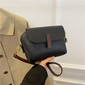 Женская сумка через плечо из искусственной кожи, однотонная, повседневный стиль, классическая мода