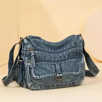 Женская сумка через плечо из искусственной кожи, повседневная сумка через плечо, застежка-молния, монохромная строчка, мода