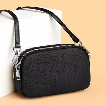 Женская сумка через плечо из кожи, повседневный кошелек-мессенджер, женский дизайнер
