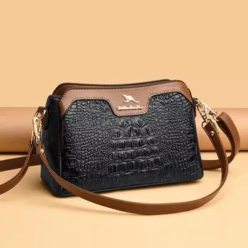 Женская сумка через плечо из крокодиловой кожи, маленькая сумка-мессенджер