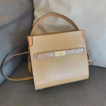 Женская сумка через плечо из матовой воловьей кожи в стиле ретро TB — большая вместимость и классический стиль