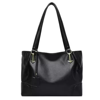 Женская сумка через плечо из мягкой кожи с множеством карманов, вместительная, однотонная, повседневная сумка через плечо