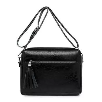 Женская сумка через плечо из мягкой кожи, сумка через плечо для матери чёрный