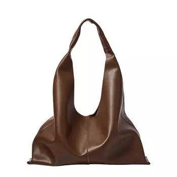 Женская сумка через плечо из мягкой кожи большой вместимости. (41*10,5*41,5 см) 612231047 темно-коричневого