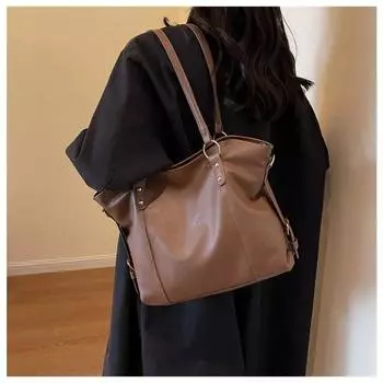 Женская сумка через плечо из мягкой кожи, большая вместимость, ретро-сумка через плечо