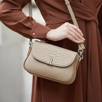 Женская сумка через плечо из натуральной кожи 100% натуральная рисовая кожа сумки через плечо для женщин новые