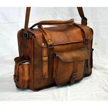 Женская сумка через плечо из натуральной кожи Коричневая сумка-портфель для фотоаппарата Сумка через плечо 14 x 12 x 5 in коричневый