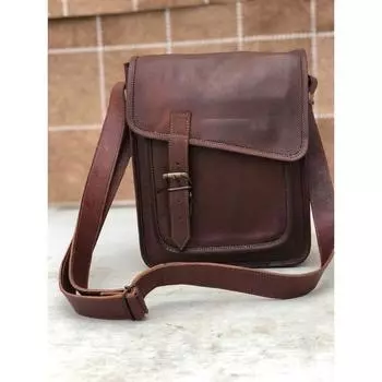 Женская сумка через плечо из натуральной кожи (Винтаж Браун) 11 x 9 x 4 in