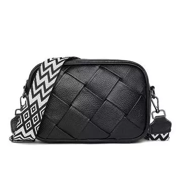 Женская сумка через плечо из натуральной кожи с ромбовидной решеткой, роскошные сумки через плечо из коровьей кожи, женская модная сумка-хобо, сумка-тоут чёрный