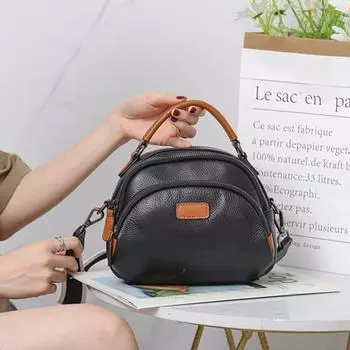 Женская сумка через плечо из натуральной кожи с двумя ремнями, высокое качество, несколько отделений, женская сумка через плечо для поездок на работу