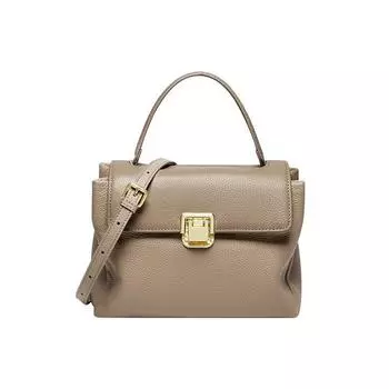 Женская сумка через плечо из натуральной кожи (22,5*8*17 см) 612340989 серый