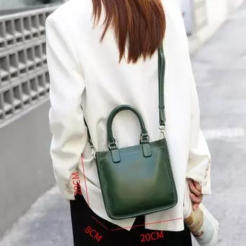 Женская сумка через плечо из натуральной кожи, большая вместимость, сумка-тоут из коровьей кожи с накладным ремнем через плечо чёрный